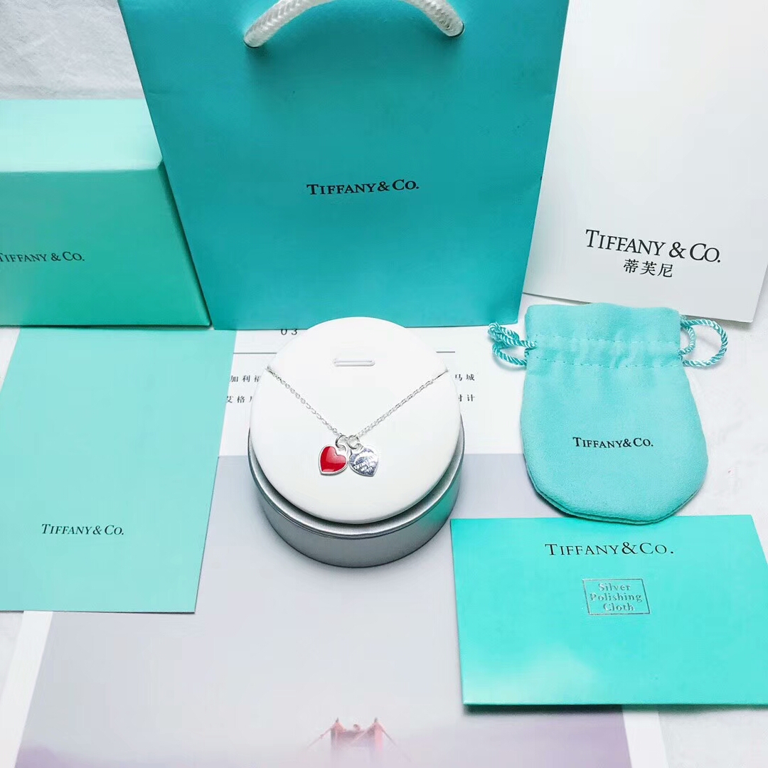 Buy Tiffany Return to Tiffany Mini Double Heart Tag Pendant Red 